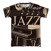 3D футболка Jazz Music Instruments