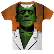 Детская 3D футболка с зеленым зомби