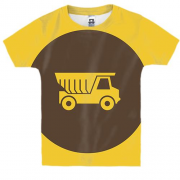 Дитяча 3D футболка з вантажним авто