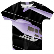 Детская 3D футболка с негативными вертолетами