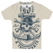 Детская 3D футболка с винтажным пиратом