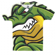 Детская 3D футболка с коварным крокодилом