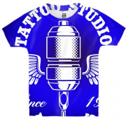 Детская 3D футболка blue Tattoo studio