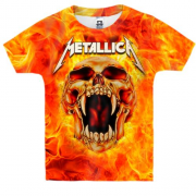 Дитяча 3D футболка Metallica (вогняний череп)