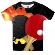 Детская 3D футболка с ракетками для пинг-понга