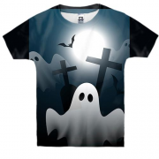 Детская 3D футболка с призраками и крестами