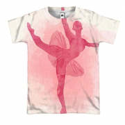3D футболка Ballerina watercolor 2