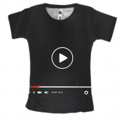 Женская 3D футболка Play video