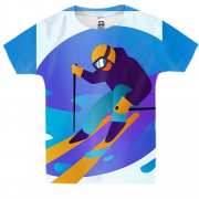 Детская 3D футболка Ski Art