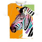 Детская 3D футболка Zebra Art