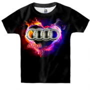 Детская 3D футболка I Love Audi
