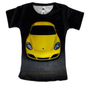 Женская 3D футболка Porsche car