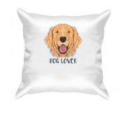 Подушка с надписью "Dog lover"