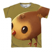 3D футболка Brown bird