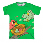 3D футболка Bird family