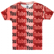 Дитяча 3D футболка YouTube pattern