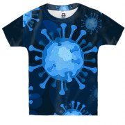 Детская 3D футболка Blue Covid-19