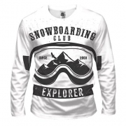 Мужской 3D лонгслив Snowboarding Explorer