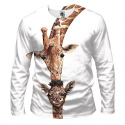 Чоловічий 3D лонгслів з двома жирафами