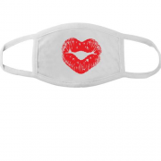 Тканинна маска для обличчя Поцілунок у вигляді серця