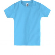 Яскраво-блакитна дитяча футболка "ALLAZY"