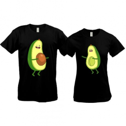 Парные футболки Половинки авокадо.