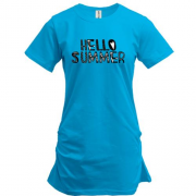 Удлиненная футболка HELLO SUMMER