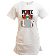 Удлиненная футболка PIZDEC