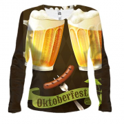 Женский 3D лонгслив Oktoberfest beer