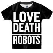 Детская 3D футболка Любовь, смерть, роботы.