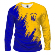 Чоловічий 3D лонгслів Ukraine (жовто-синя)