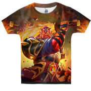 Детская 3D футболка Огненный воин