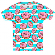 Детская 3D футболка Donut pattern