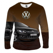 Чоловічий 3D лонгслів Volkswagen Black Edition