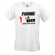 Футболка Fishing and beer