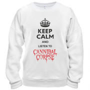 Свитшот Keep Calp and listen to Cannibal Corpse