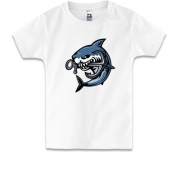 Детская футболка Акула с якорем в зубах