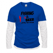 Комбинированный лонгслив Fishing and beer