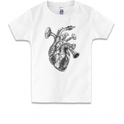 Детская футболка Сердце-саксафон