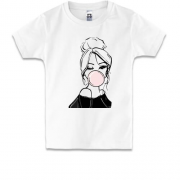 Дитяча футболка Girl with babble gum art