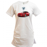 Удлиненная футболка Tesla Model S