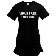 Подовжена футболка Virus free (I use Mac)