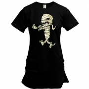 Удлиненная футболка прикольная мумия