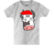 Детская футболка 2021 с мордой быка