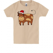 Детская футболка Новогодний бык