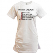 Подовжена футболка  с принтом  Hunters checklist