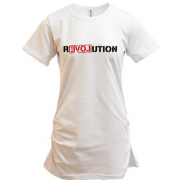 Удлиненная футболка с надписью REVOLUTION LOVE (2)