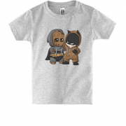 Детская футболка Baby groot and batman