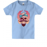 Детская футболка Skull with mustache