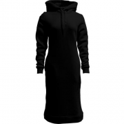 Женская черная толстовка-платье "ALLAZY"